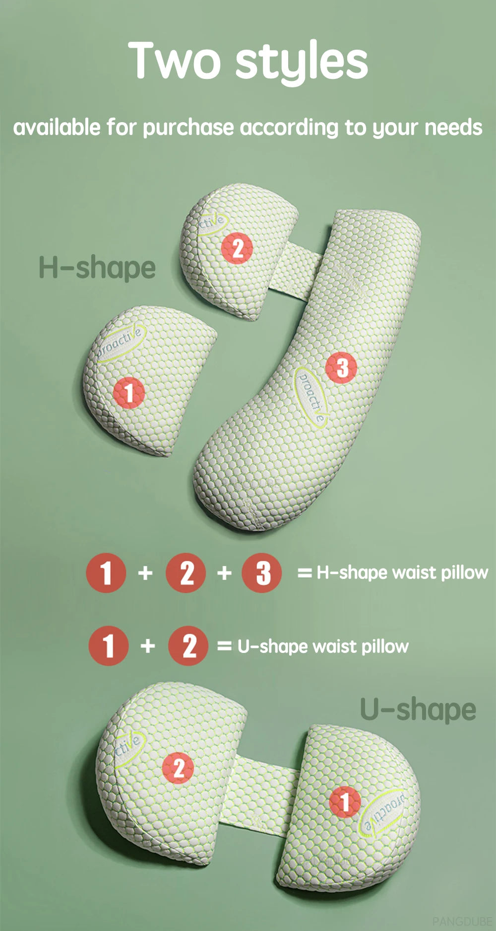 Pregnancy Pillow - Full Body Maternity Support for Back & HIPS, Soft Sleeping Pillow with Removable Cover, Comfort for Side Sleepers and Pregnancy