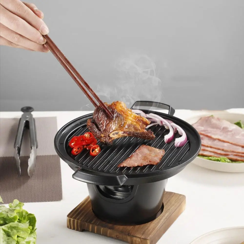 Detachable Japanese Alcohol Stove Korean Portable Non-stick Mini Barbecue Stove Barbecue Grill Camping