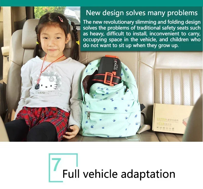 Mifold Portable Baby Car Seat Safety Cushion Travel Pocket Foldable Child Car Safety Seats Harness The Grab and Go Booster