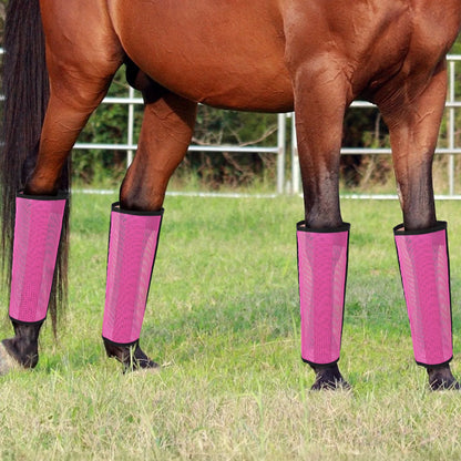 4 Sets Protective Horse Leg Wraps Breathable Mesh Horse Boots Mesh Fly Boots for Horse for Preventing Flies and Mosquitoes Bites