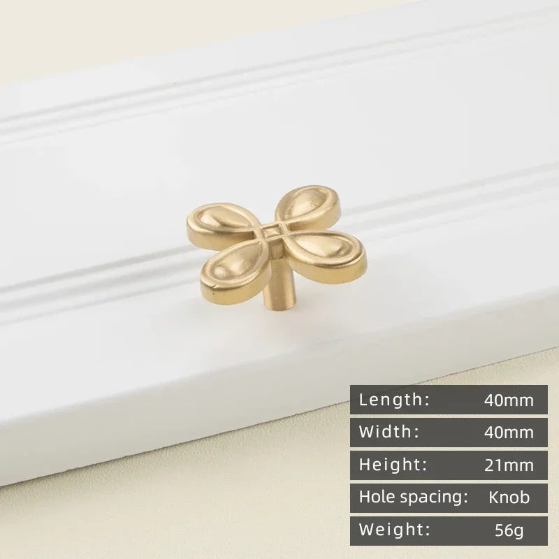 Cabinet Handles Brushed Brass Kitchen Knobs European style minimalist solid brass cabinet DIY pull handle classical luxury drawer gold knob cabinet door long handle