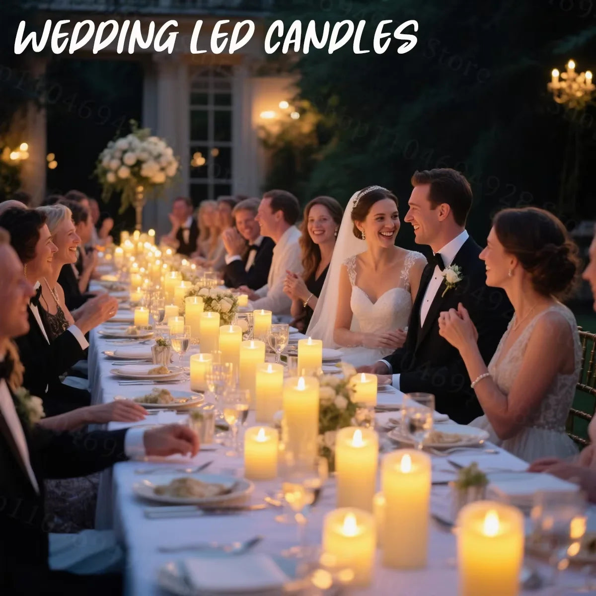 10-240pcs Battery Operated Flickering LED Pillar Candles with Remote and Timers Fake Flameless Candle for Wedding/Holiday Decor