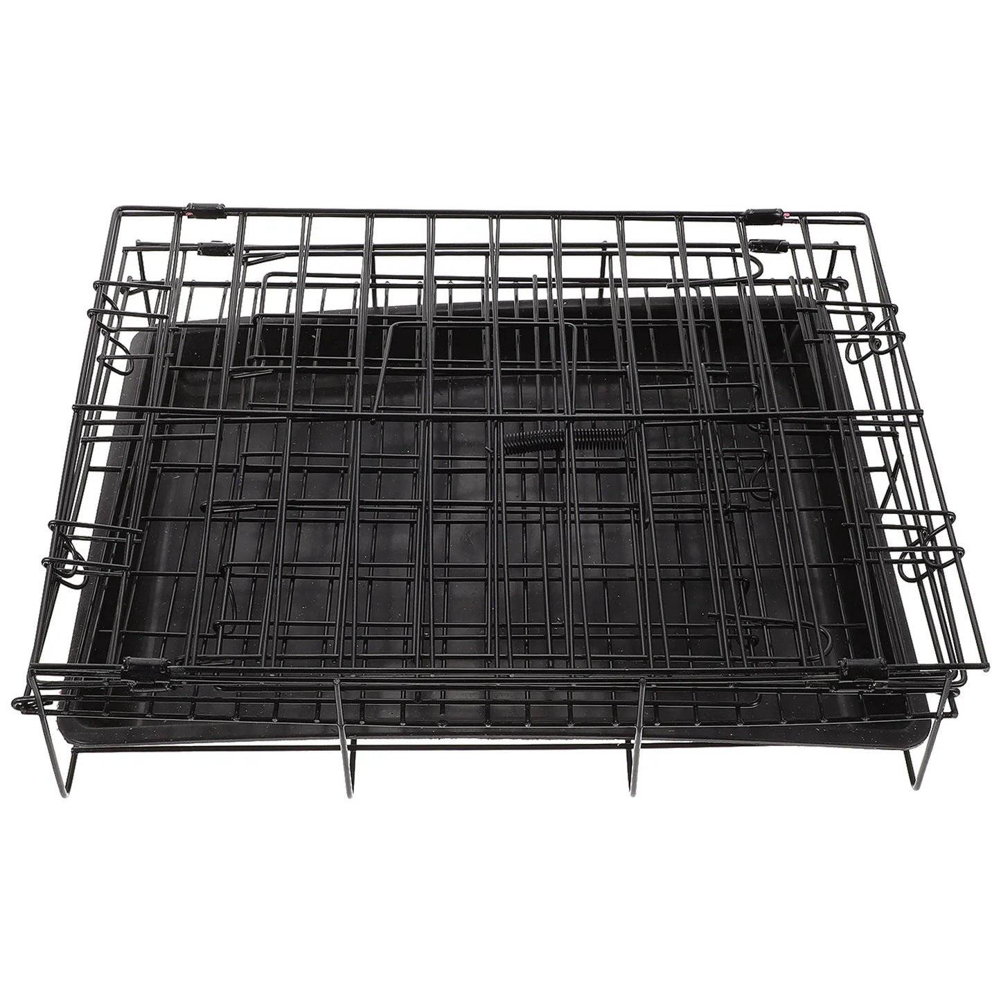 Dog Crate - Single Door Portable Puppy Dog Cage, Metal Wire Pet Kennel with Secure Lock, Leak-Proof Pan Tray, Foldable Design for Dogs Pets Indoor Training and Outdoor Travel
