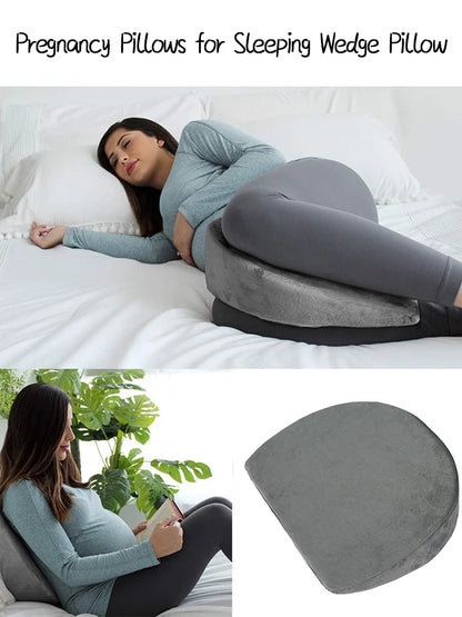 Pregnancy Pillows for Sleeping Wedge Pillow Belly Wedge Memory Foam New Mom Gifts for Women