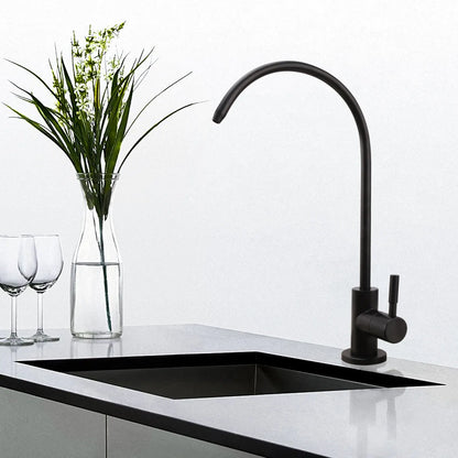 Water Filter Faucet Drinking Water Beverage Faucet 1/4"Kitchen Faucet Water Purifier Tap Drinking Tap Single Cold Water Sink Faucet Stainless Steel Filter Clean Water Faucet