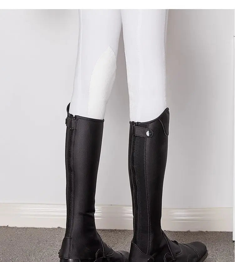 Summer Breathable Horse Riding Pants Adults High Waist Stretch Slim Fit Breeches Comfy Silicone Non-slip Tights Equestrian Pants