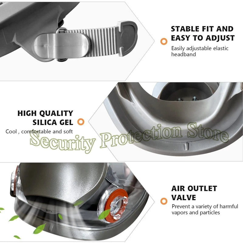 Full Face Respirator 6006 Cartridge 6800 Gas Paint Spray Mask for Multi Gas/Vapor Cartridges- Ammonia, Chlorine,Methylamine