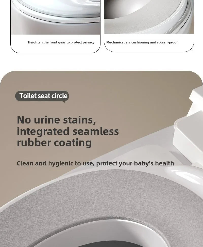 Potty Training Seat Built-in Toilet Seat, Elongated Toilet Seat Children's Toilet Seat Toilet Seat Children's Toilet Seat Universal Splash Proof Toilet for Male and Female Babies