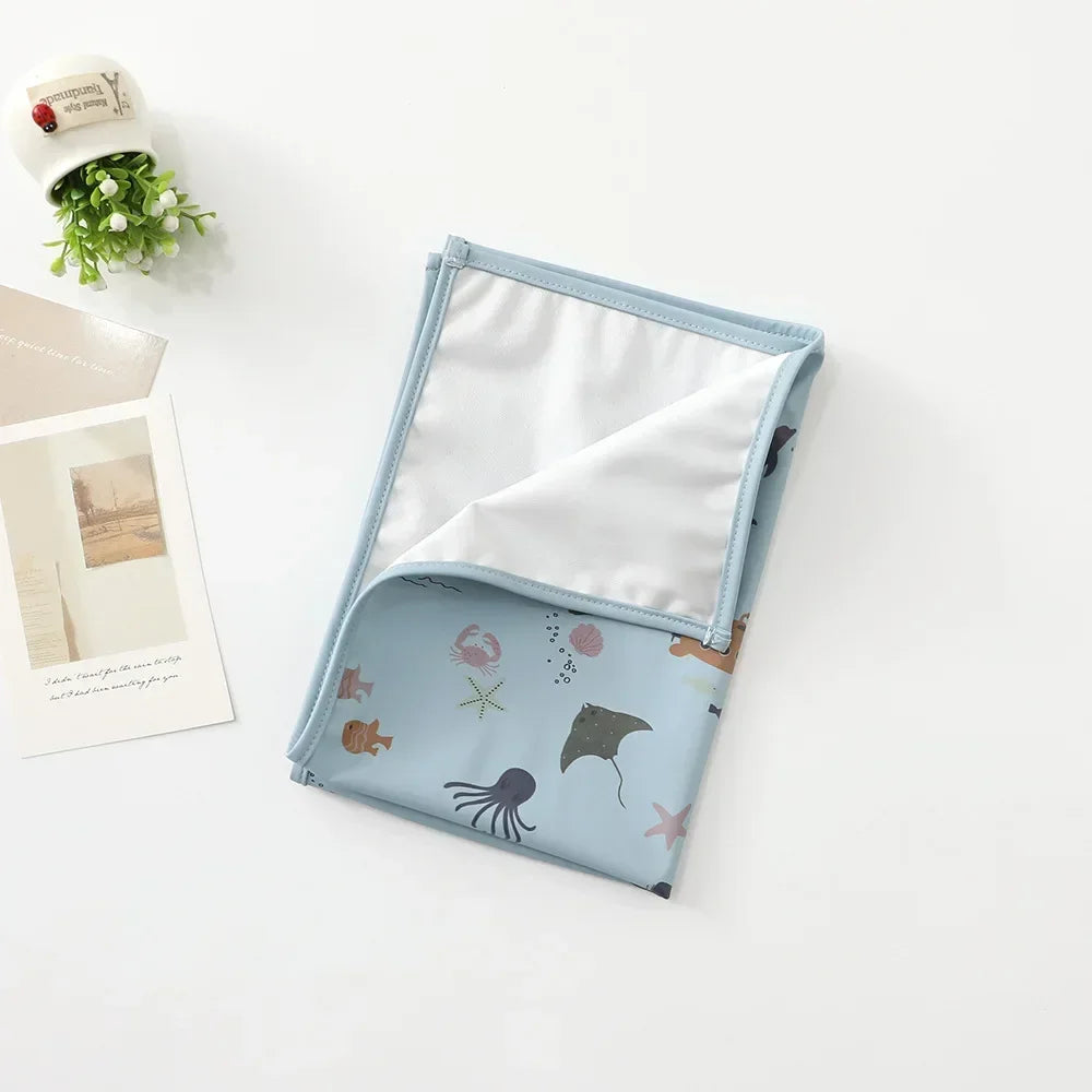 Reusable Baby Diaper Changing Mat Cover Waterproof Foldable Newborn Baby Sheet Mattress Portable Multi Use Travel Floor Play Pad