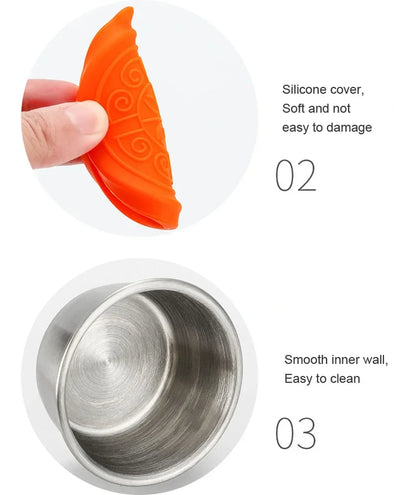 12pc 304 Stainless Steel Food Containers with Leakproof Lids - Dishwasher Safe Salad Dressing Cups for Meal Prep, Bento & Picnic