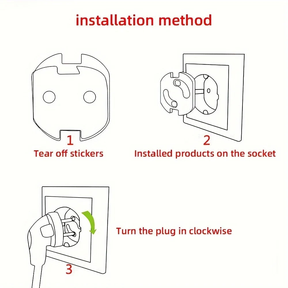 Baby Safety Socket Covers 10pcs Electrical Plastic Outlet Protectors Child Safe Socket Security Protection