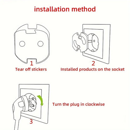 Baby Safety Socket Covers 10pcs Electrical Plastic Outlet Protectors Child Safe Socket Security Protection