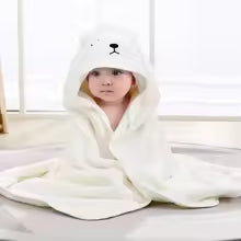 Hooded Baby Towels, Soft Baby Towels, Absorbent Baby Bath Towels Toddler Bathrobe Infant Bath Towel Boy Girl Blankets Swaddle With Hood Cartoon Coral Fleece Towel Blanket Newborn Kids Bedding