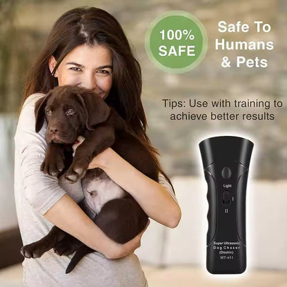 Ultrasonic Dog Repeller Portable Dog Trainer Anti Barking Device With LED Indicator Lanyard Pet Dog Training Repeller Device