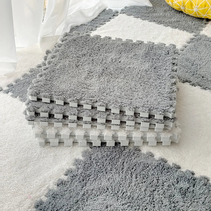 Soft Plush Children's Mat Baby Play Mat Baby Toys Eva Foam Puzzle Carpet In Children's Room Keep Warm Playmat 30*30*1CM