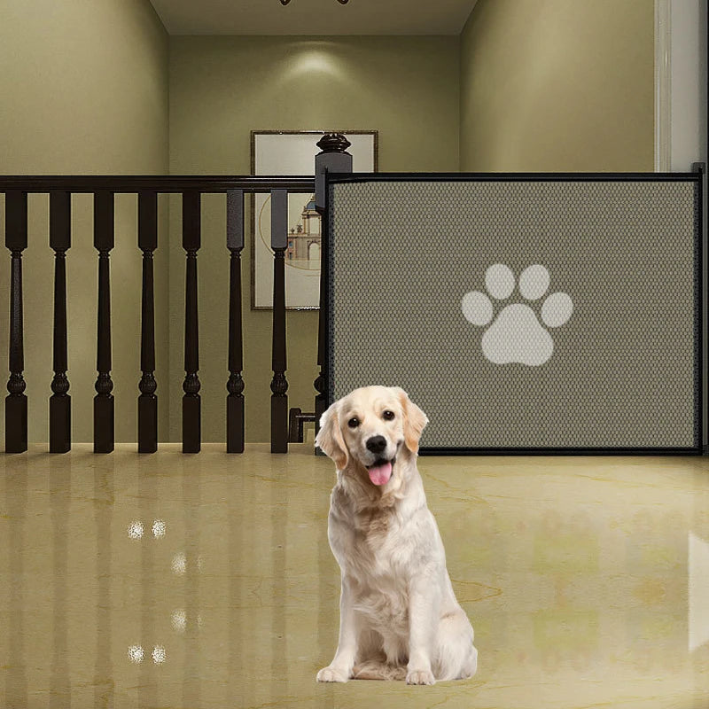 Pet Dogs Baby Safety Fence Cat and Dog Safety Fences Pet Divider Fences Portable Folding Breathable Mesh to Ensure Pet Safety