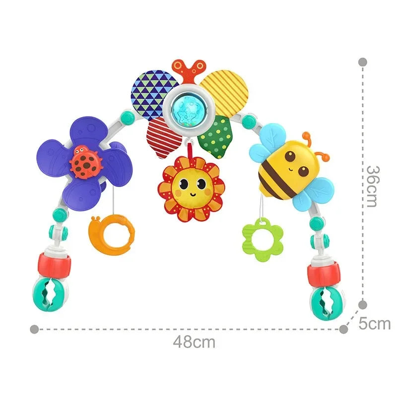 Baby Stroller Arch Toy Bouncer Toy Pram Activity Arch Toys Fine Motor Skills Toys Sensory Development Arch Baby Car Seat Toys