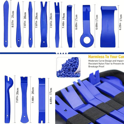 19Pcs Trim Removal Tool Set Clip Plier Upholstery Remover Nylon Car Panel Removal Set with Portable Storage Bag