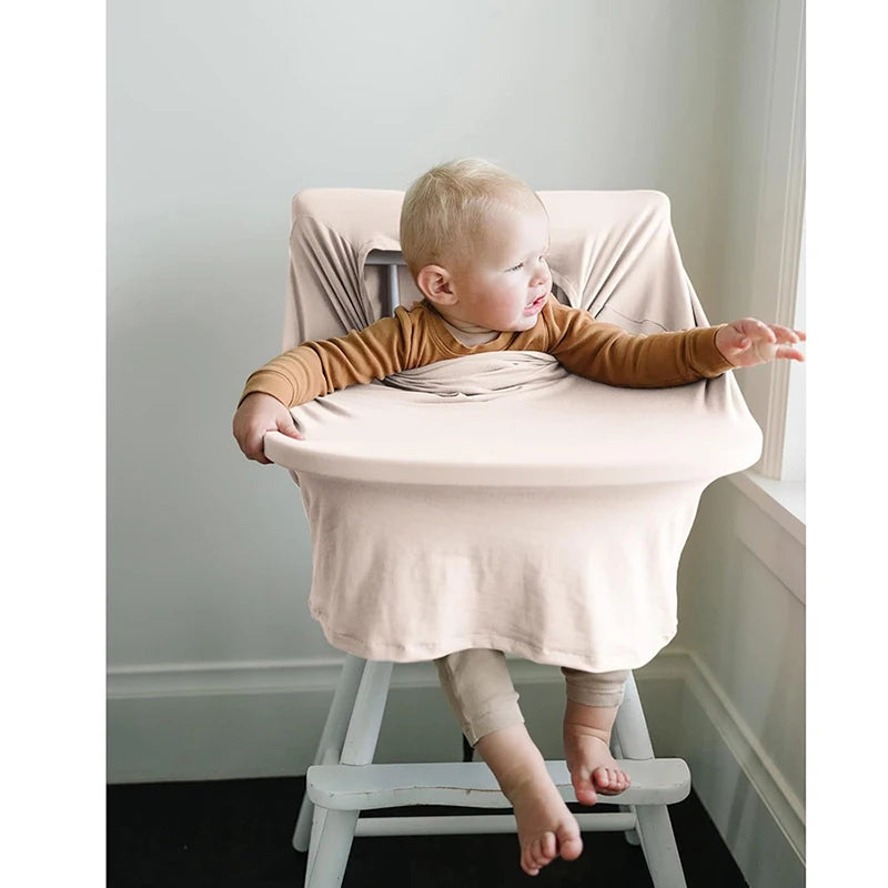 Multi-use Nursing Breastfeeding Cover Baby Car Seat Infant Carseat Canopy Stroller High Chair Shopping Cart Carrier Cover Solid