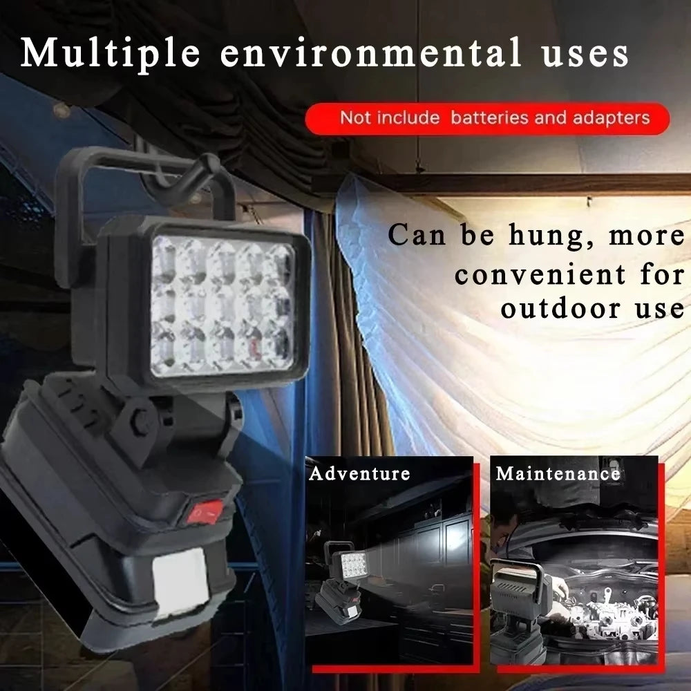 Power Tool Parts for Makita  BL1830 18V Lithium Battery LED Work Lights Lamp Hand Lantern Spotlight Camping Emergency Lighting