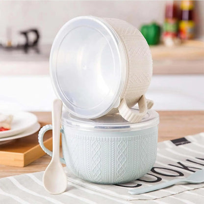 Large Soup Mug 25oz Cup Bowl with Lid Large Soup Mug Dinnerware for Travel Tea Christmas Cafe Oats Lunch Noodle Sandwich