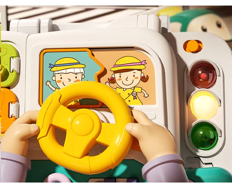 Baby Busy House Sensorial Montessori Toys 3D Busy Board Music Light Switch Fine Motor Training Games Educational Toys For Kids