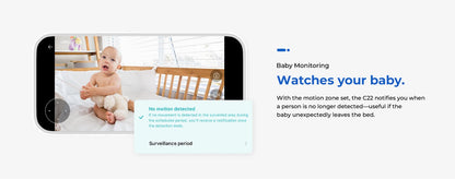 IMILAB Baby Monitor Indoor Security Camera with AI Detection Night Vision 2-Way Audio 360° PTZ Compatible with Xiaomi Home App