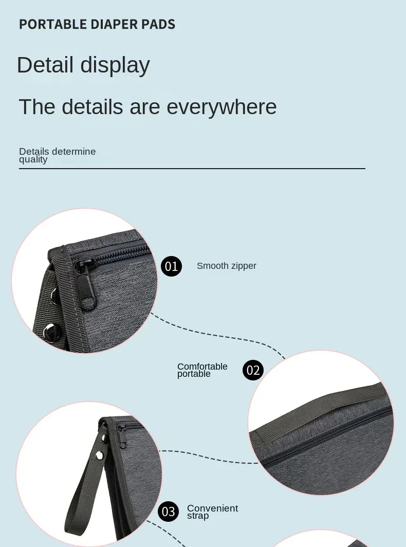 Portable Diaper Changing Pad Portable Baby Changing Pad with Pockets Waterproof Travel Diaper Changing Station Kit Baby Gift Hot