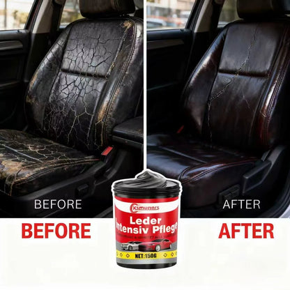 Ksmunnrs 150g Leder Intensiv Pflege - Luxury Car Leather Care Paste, Deep Nourish & Protect Glossy Leather, Auto Interior Leathe