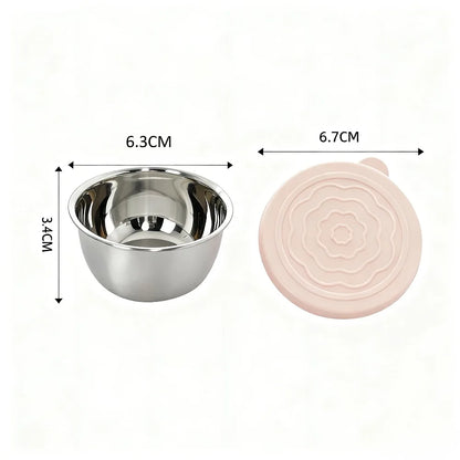 12pc 304 Stainless Steel Food Containers with Leakproof Lids - Dishwasher Safe Salad Dressing Cups for Meal Prep, Bento & Picnic