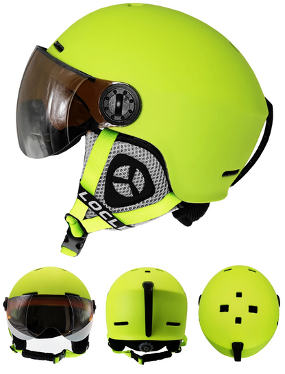 Upgrade Skiing Helmet Men Women Children Ultralight Snowboard Skateboard Motorcycle Snowmobile Ski Helmet Visor Goggles
