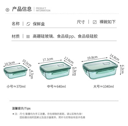 The Glass Lunch Box Can Be Heated in The Microwave. It Is A Special Student Lunch Box for Bringing Meals To Work