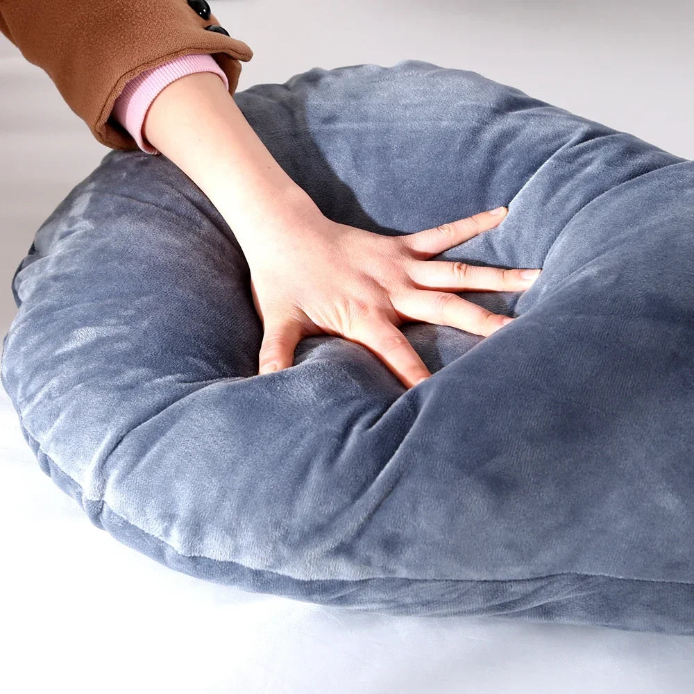140x70cm 3000g 6.6lb Soft Pregnant Pillow U Type Lumbar Pillow Multi Function Side Protect Cushion for Pregnancy Women  velvet