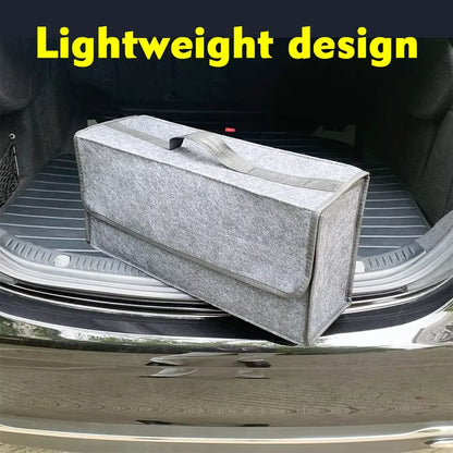 Large Car Trunk Organizer Soft Felt Storage Box Boot Storage Bag Auto Storage Tool Accessories