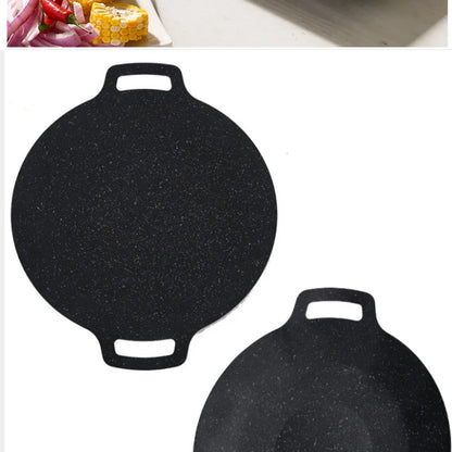 Roasting Round Pans Korean Aluminum Nonstick Grill Top Griddle Pan Bbq Fry Grill Outdoor Cast Iron Barbecue Griddles Grill Pans
