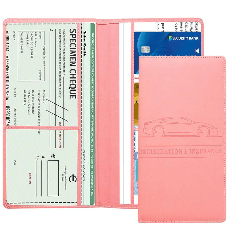 Car Document Holder Car Registration And Insurance Holder Auto Truck Compartment Accessories For Essential Information Driver