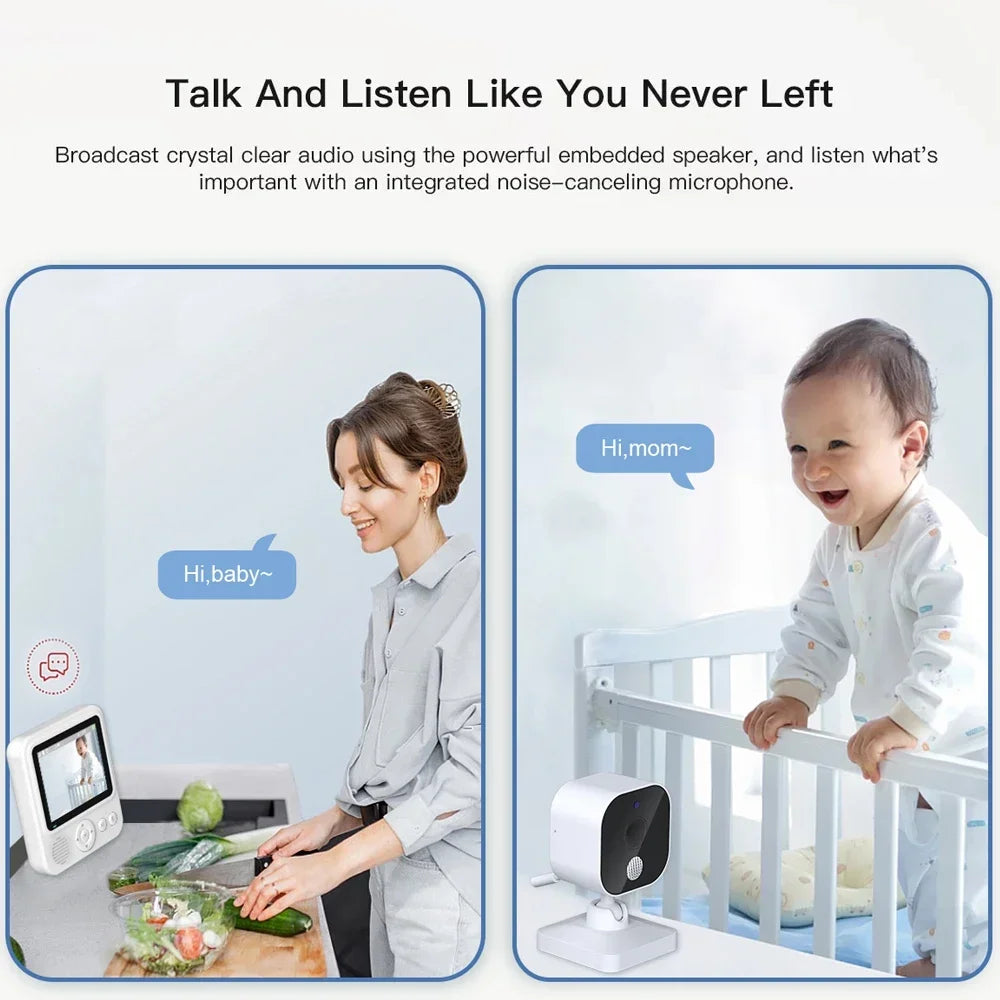Baby Monitor  Camera,Video Audio Baby Monitor No WiFi 2.8'' Video Baby Monitor Wireless Surveillance Smart Baby Camera Security Protection Two Way Audio Night Vision Cam Babysitte