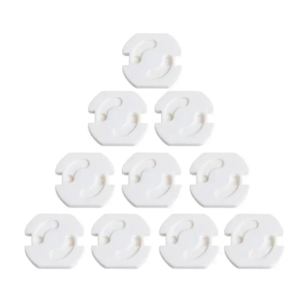 1/10pcs  Baby Safety Child Electric Socket Outlet Plug Protection Security Two Phase Safe Lock Cover Kids Sockets Cover Plugs