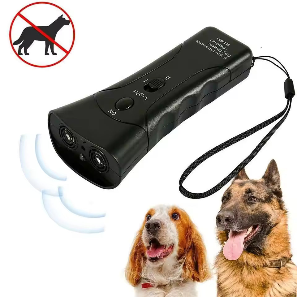 Ultrasonic Dog Repeller Portable Dog Trainer Anti Barking Device With LED Indicator Lanyard Pet Dog Training Repeller Device