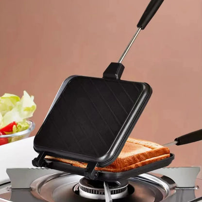 High Temperature Resistant Double Sided Sandwich Baking Pan Multifunctional for Breakfast Pancakes and Omelets Camping BBQ Tools