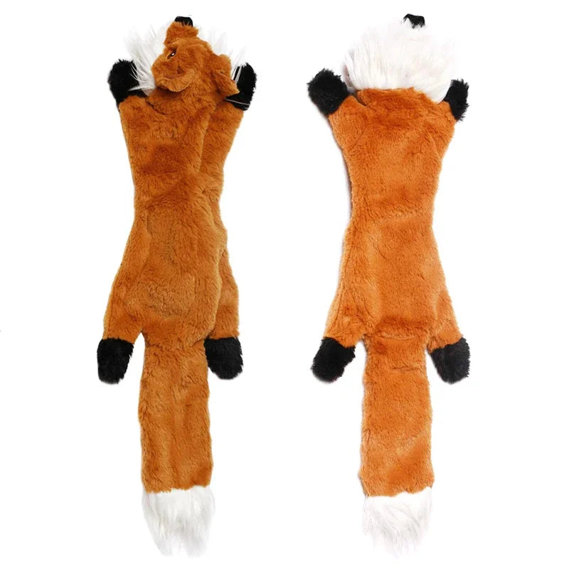 New 45cm Simulated Animal Holster No Stuffing with Squeakers Dog Chew Toy Durable Plush Crinkle Pet Squeak Toys Pet Supplies