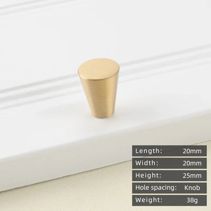 Cabinet Handles Brushed Brass Kitchen Knobs European style minimalist solid brass cabinet DIY pull handle classical luxury drawer gold knob cabinet door long handle
