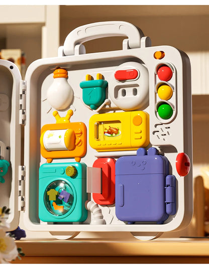 Baby Busy House Sensorial Montessori Toys 3D Busy Board Music Light Switch Fine Motor Training Games Educational Toys For Kids
