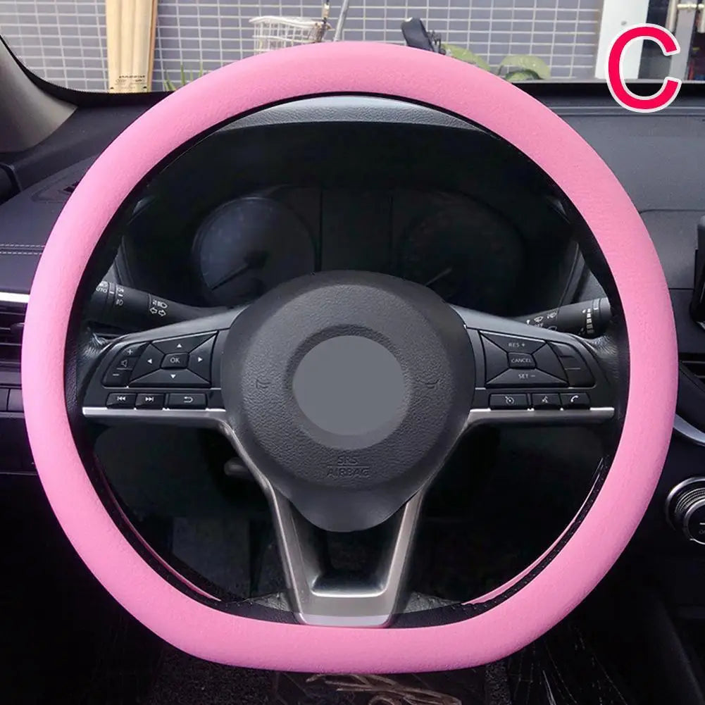 Anti-skid Silicone Auto Steering Wheel Cover With Elastic Stretch To Enhance Internal Design And Comfortable Grip Access