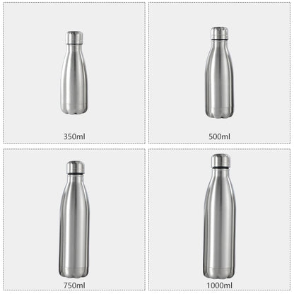 Stainless Steel Water Bottle 1 Liter Free Shipping Items, Drink Bottle for Sport Travel Cups, 500 750 1000ml Water Bottles