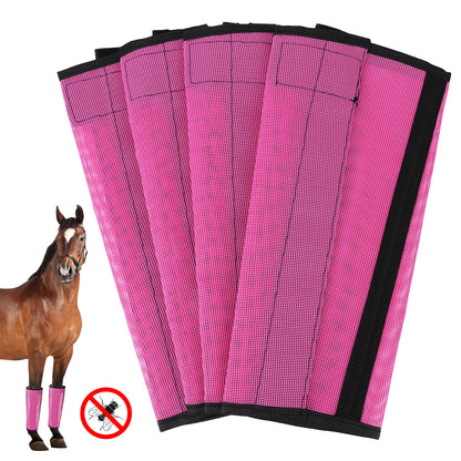 4 Sets Protective Horse Leg Wraps Breathable Mesh Horse Boots Mesh Fly Boots for Horse for Preventing Flies and Mosquitoes Bites