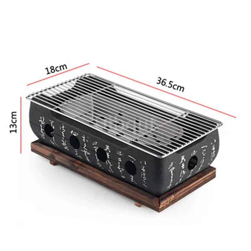 Portable Japanese Bbq Grill Korean Carbon Barbecue Grills Aluminium Alloy Indoor Outdoor Bbq Stove Barbecue Tools charcoal grill