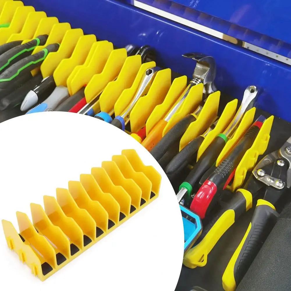 10PCS Modular Wrench Organizer Wrench Holder - Wrench Tool Organizers for Tool Drawer Storage, Wrench Storage Set with Metric & SAE Label, Wrench Rack Tool Gift for Professional Mechanics Men