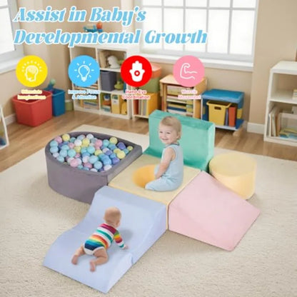 Climbing Toys for Toddlers 1-3 Foam Climb Blocks for Baby6-Piece Baby Climbing Crawling Toys Soft Foam Blocks Activity
