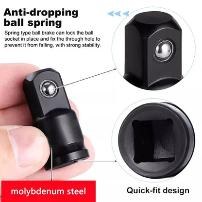 4/6/8/10 Impact Socket Wrench Adapter Set Professional 1/4 3/8 1/2 3/4 Inch Square Drive Adaptor Reducer Spanner Tool ﻿with Case